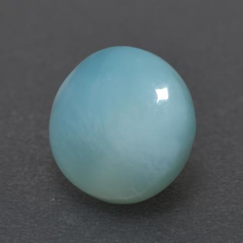 Larimar azul natural 2,10ct, corte redondo, translúcido
