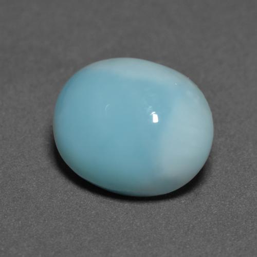 Larimar turquesa natural 4,30ct, corte oval, opaco