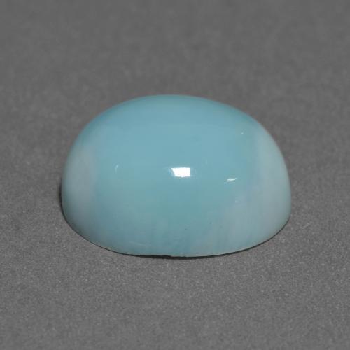 Larimar turquesa natural 4,30ct, corte oval, opaco