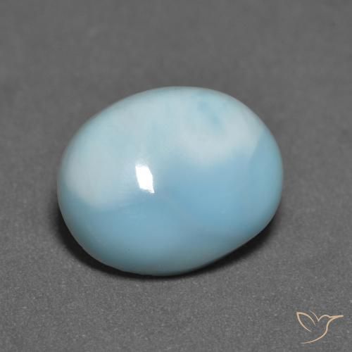 3.76ct Natural Azul claro verde Larimar, oval, Opaco