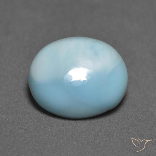 Larimar Azul claro verde Natural 3.76ct, oval, Opaco