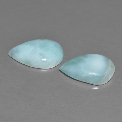 Pedras preciosas de Larimar céu azul claro natural de 4.02 ct, Formato de pêra, Opaco