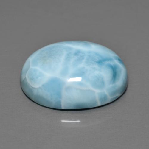 Larimar azul natural 9,48ct, corte oval, opaco