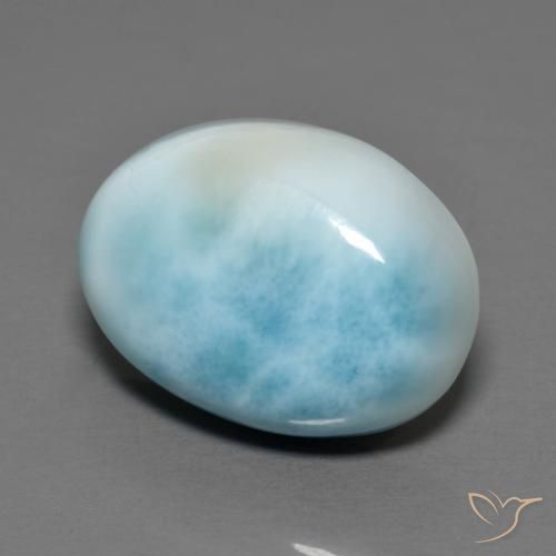 Larimar céu azul claro Natural 9.71ct, oval, Opaco