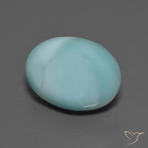 Larimar Azul claro Natural 5.28ct, oval, Opaco
