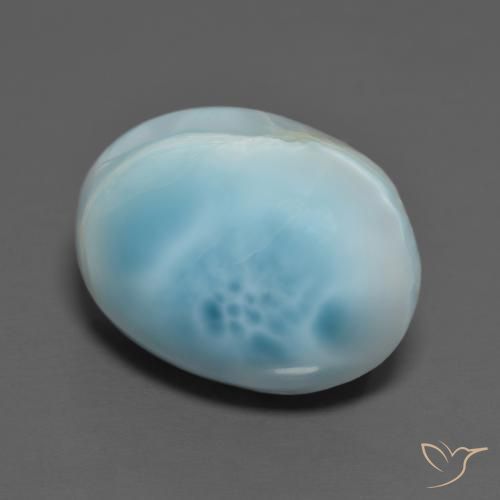 Larimar Aqua Blue Natural 10.39ct, oval, Opaco