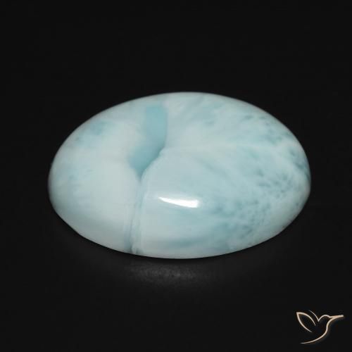 Larimar Azul Esverdeado Claro Natural 14.08ct, oval, Opaco