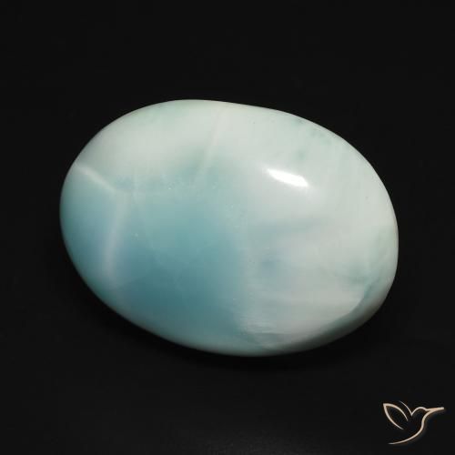 Larimar Azul claro Natural 14.77ct, oval, Opaco