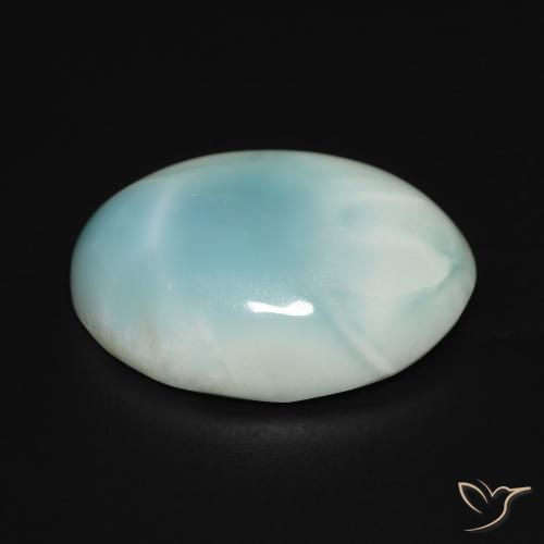 Larimar Azul claro Natural 14.77ct, oval, Opaco