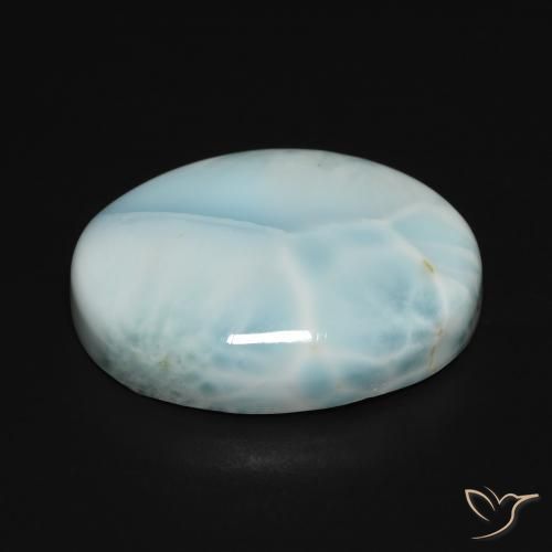 Larimar Bebê azul Natural 15.73ct, oval, Opaco