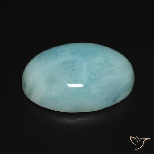 Larimar Azul Esverdeado Claro Natural 15.76ct, oval, Opaco