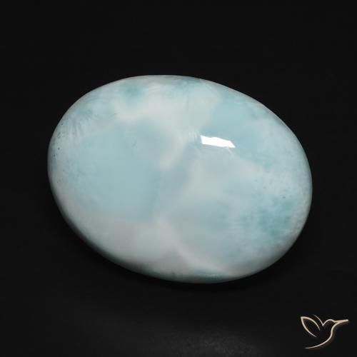 Larimar Espuma do Mar Azul Natural 15.32ct, oval, Opaco