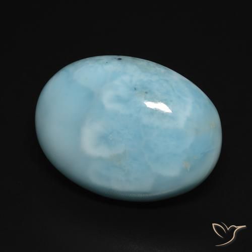 Larimar Azul Esverdeado Claro Natural 16.50ct, oval, Opaco