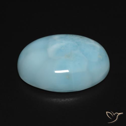 Larimar Azul Esverdeado Claro Natural 16.50ct, oval, Opaco