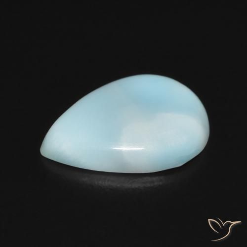 Larimar Azul verde Natural 2.60ct, Formato de pêra, Opaco