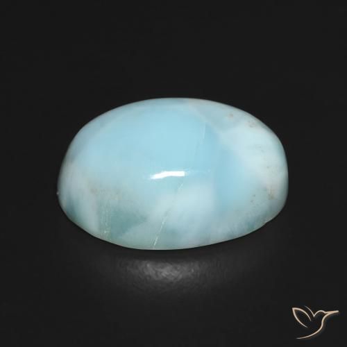 Larimar Azul verde Natural 7.63ct, oval, Opaco