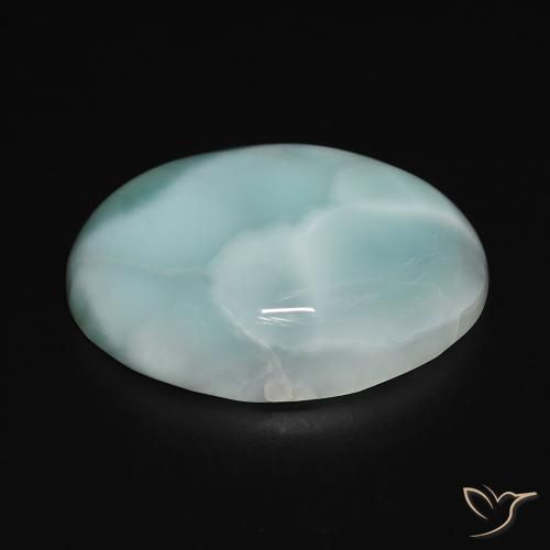 Larimar Azul Esverdeado Claro Natural 13.77ct, oval, Opaco