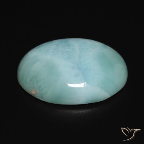 Larimar Azul Esverdeado Claro Natural 13.46ct, oval, Opaco