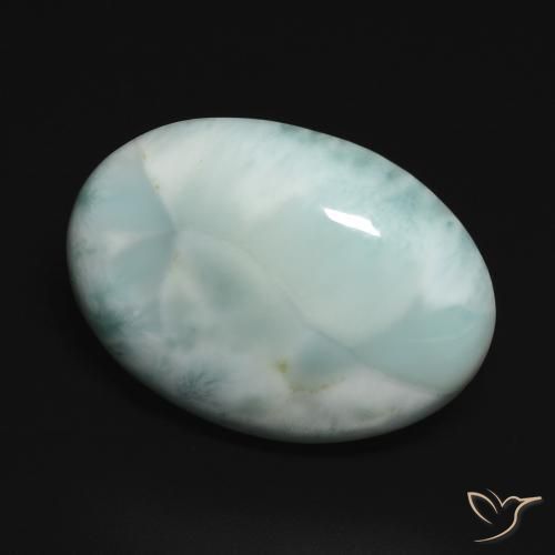 Larimar Azul claro verde Natural 13.43ct, oval, Opaco