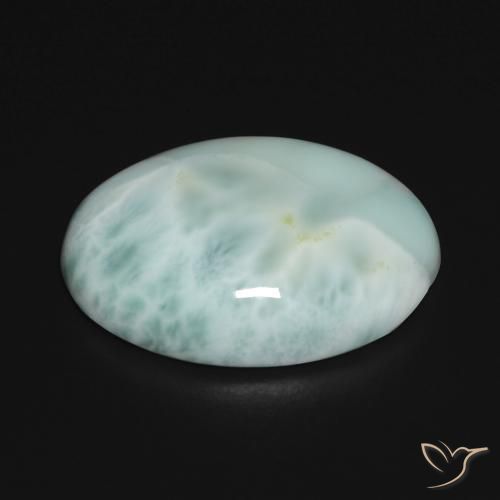 Larimar Azul claro verde Natural 13.43ct, oval, Opaco