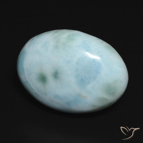 Larimar Azul verde Natural 15.11ct, oval, Opaco