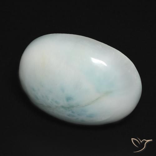 Larimar Azul Esverdeado Claro Natural 16.21ct, oval, Opaco
