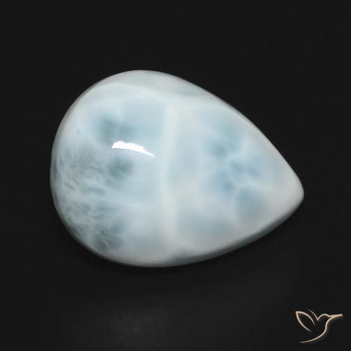 7.88ct Natural Azul verde Larimar, Formato de pêra, Opaco