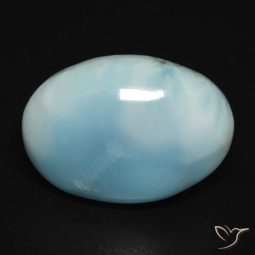 10.67ct Natural Azul verde Larimar, oval, Opaco