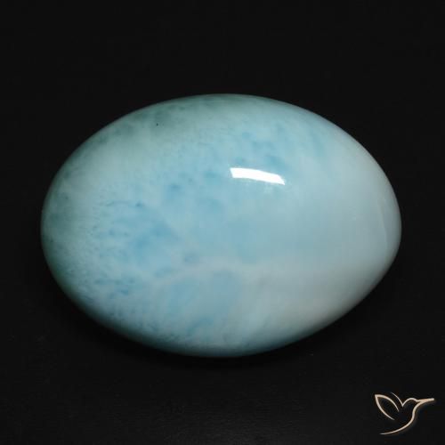 12.29ct Natural Azul Esverdeado Claro Larimar, oval, Opaco