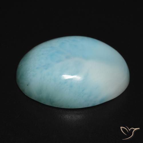 Larimar Azul Esverdeado Claro Natural 12.29ct, oval, Opaco