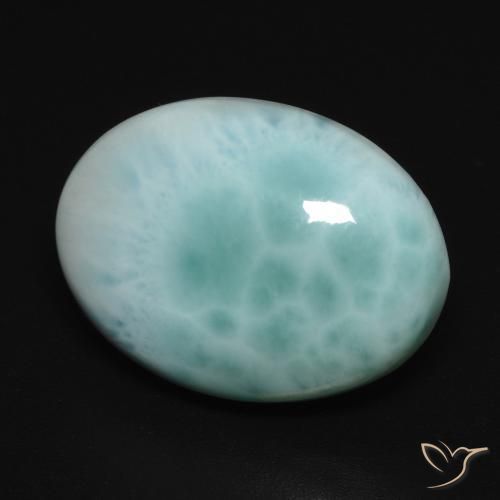 Larimar Azul verde Natural 11.26ct, oval, Opaco