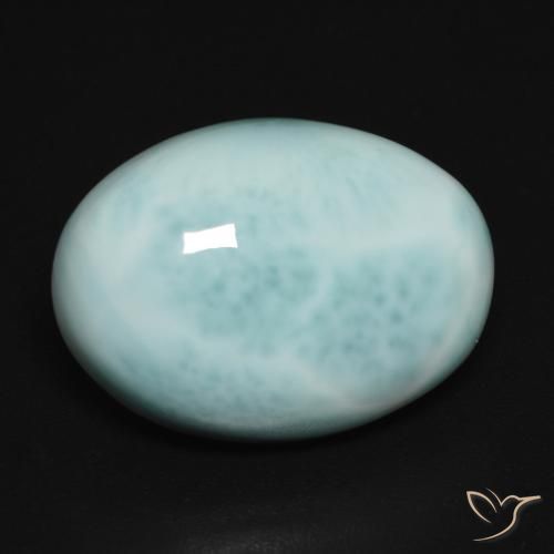 11.86ct Natural Azul Esverdeado Claro Larimar, oval, Opaco