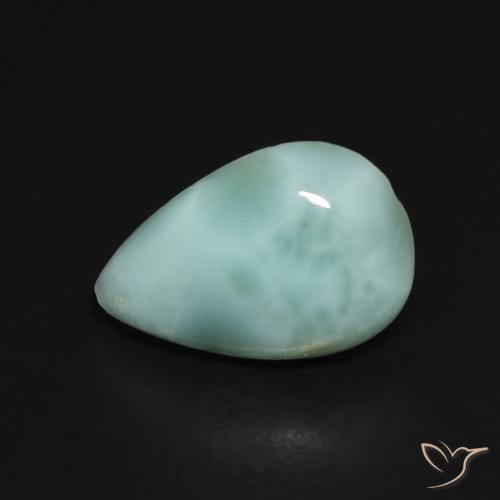 Larimar Buish Green Natural 2.15ct, Formato de pêra, Opaco