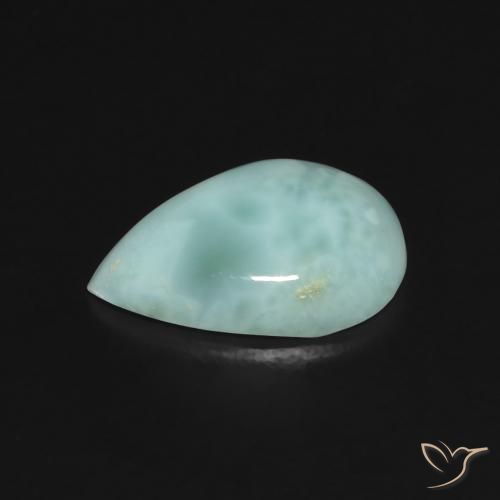 Larimar Buish Green Natural 2.15ct, Formato de pêra, Opaco