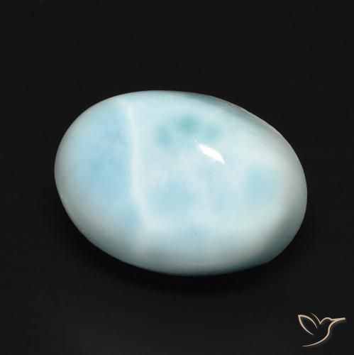 8.99ct Natural Azul Esverdeado Claro Larimar, oval, Opaco
