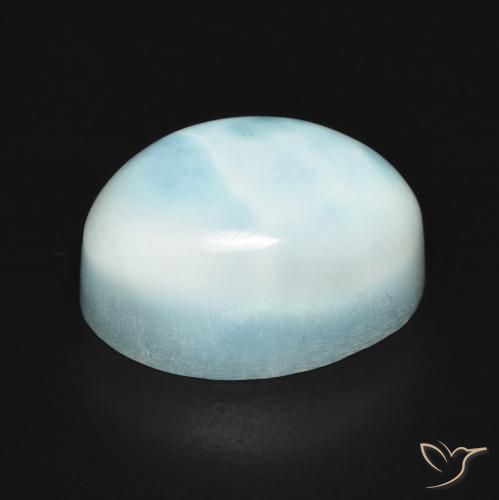 Larimar Azul Esverdeado Claro Natural 8.99ct, oval, Opaco