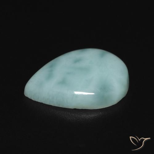 Larimar Azul verde Natural 2.76ct, Formato de pêra, Opaco