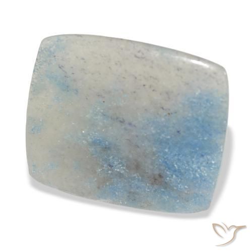 lazulita Azul claro Natural 13.63ct, Almofada, Translúcido