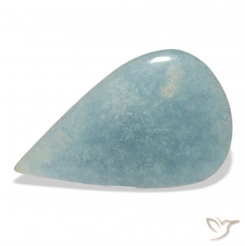 19.52ct Natural Azul Esverdeado Claro lazulita, Formato de pêra, Opaco