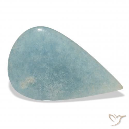 lazulita Azul Esverdeado Claro Natural 19.52ct, Formato de pêra, Opaco