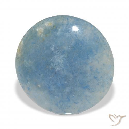 lazulita Azul claro Natural 10.62ct, Redondo, Opaco