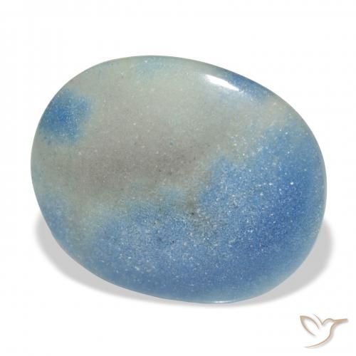 lazulita Céu azul Natural 20.64ct, oval, Opaco