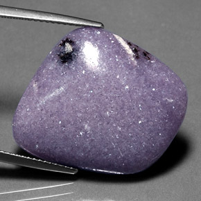 Lepidolita violeta natural 19,93ct, forma extravagante, opaco