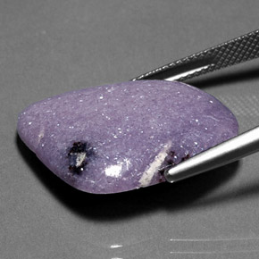 Lepidolita violeta natural 19,93ct, forma extravagante, opaco