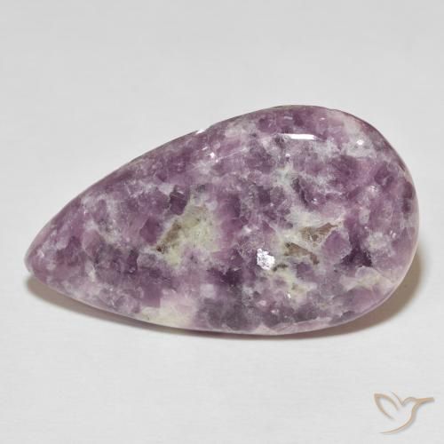 40.86ct Natural Multicolorido Lepidolita, Formato de pêra, Opaco