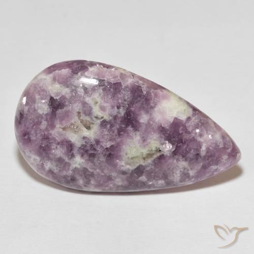 Lepidolita Multicolorido Natural 40.86ct, Formato de pêra, Opaco