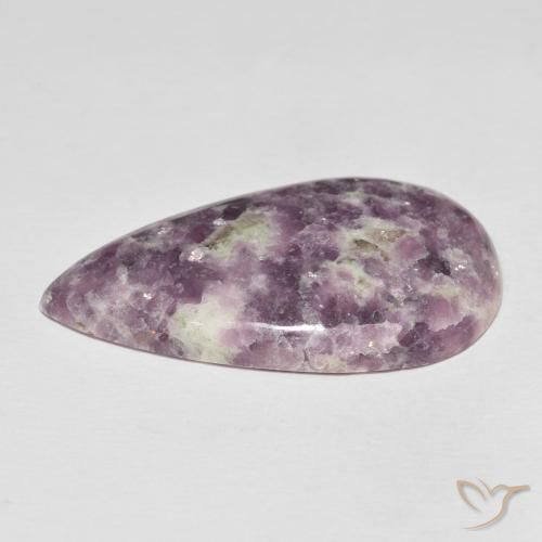 Lepidolita Multicolorido Natural 40.86ct, Formato de pêra, Opaco