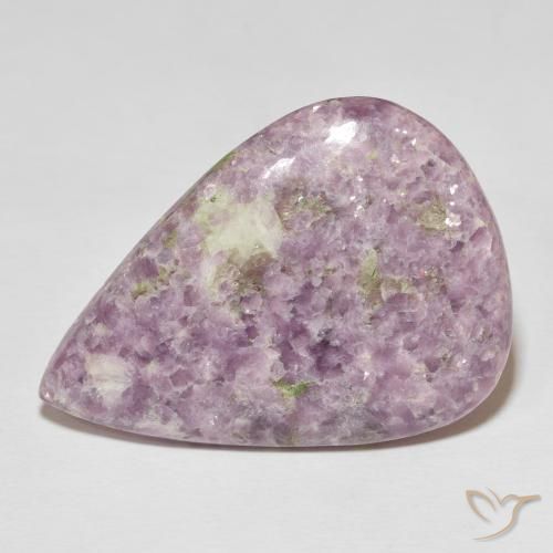 40.40ct Natural Multicolorido Lepidolita, Formato de pêra, Opaco