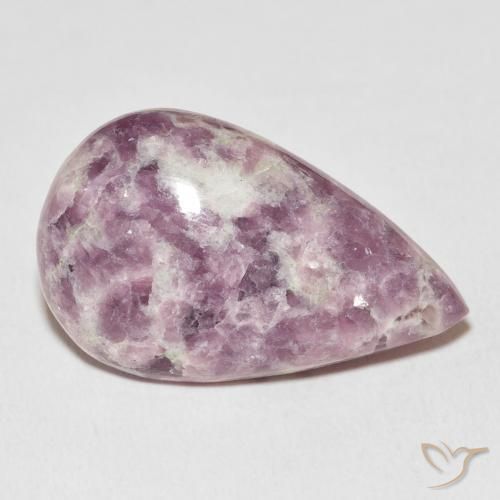Lepidolita Multicolorido Natural 26.75ct, Formato de pêra, Opaco