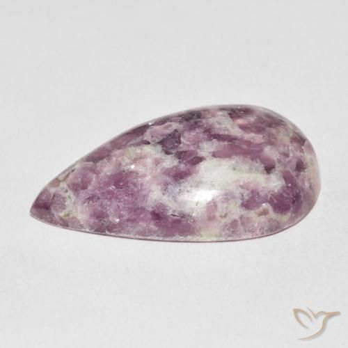 Lepidolita Multicolorido Natural 26.75ct, Formato de pêra, Opaco